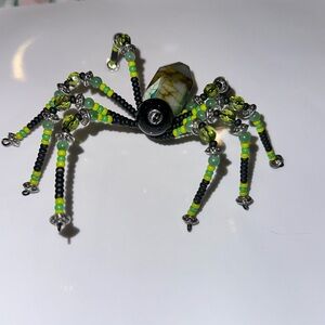 Hand Beaded Wire Spider